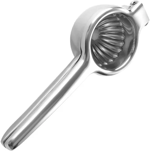 Exprimidor manual de limón de acero inoxidable, exprimidor de frutas cítricas de mano, fácil de limpiar, prensa portátil no eléctrica para uso en la