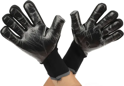 Miniatura 2 de 2 guantes de portero de fútbol con palma de látex antideslizante, diseño de malla transpirable para protección adicional de los dedos, guantes