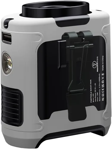 Miniatura 14 de CAZOKASI Ventilador personal con clip para la cintura, recargable, portátil, manos libres, para viajar, trabajar, al aire libre, oficina