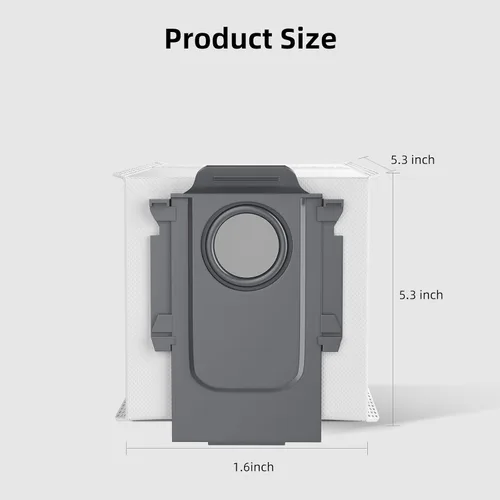 Miniatura 7 de Paquete de 8 bolsas de polvo de repuesto para aspiradora compatibles con Roborock S8+, S8 Pro Ultra, Q7 Max+/Max, Q5 Max+, Q8 Max+, S7 Pro Ultra