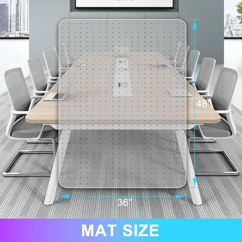 Miniatura 7 de Vicwe Tapete para silla de oficina para alfombra, 36'' x 48'' Tapete para silla de uso pesado para pisos alfombrados, tapete duro de fácil