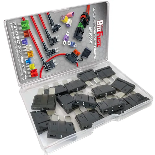 Miniatura 2 de Juego de fusibles estándar ATO 1A (15 fusibles regulares) Grupo de cuchillas: ATO, ATOF, ATC, ATS, APR, Automotive, Car, Camión, SUV, RV, Barco