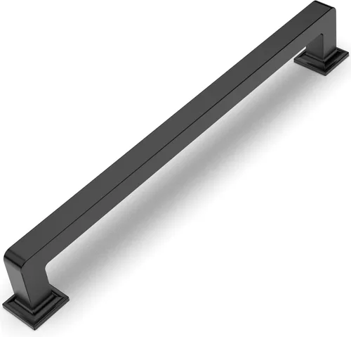 Miniatura 25 de Amerdeco - Paquete de 10 tiradores de latón cepillado para armarios con orificio central de 3 pulgadas (76 mm), tiradores para armarios de cocina