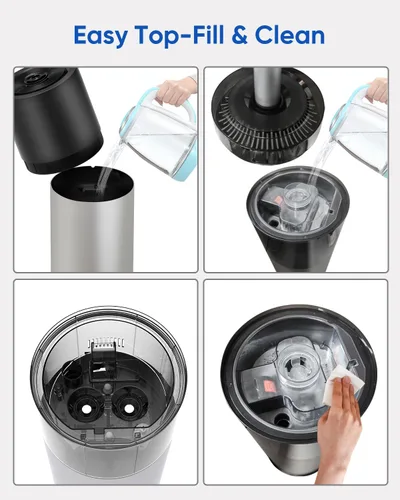 Miniatura 9 de Humidificadores para dormitorio, humidificador de 16 litros para habitación grande de 1500 pies cuadrados, humidificador ultrasónico de niebla fría