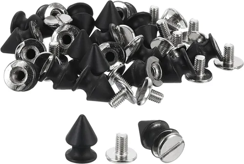 Miniatura 10 de uxcell 50 juegos de remaches de espiga cono, 0.315 x 0.472 in con rosca trasera para árbol y picos para manualidades de cuero, ropa, zapatos, Fósforo