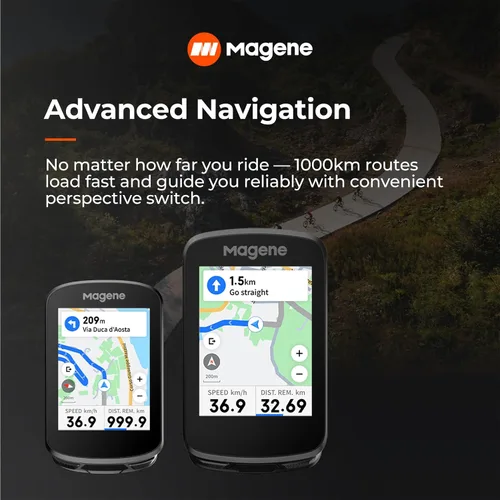 Miniatura 3 de Magene C506 GPS Bike Computer - Pantalla táctil a color de 2.4", navegación inteligente, WiFi rápida y Bluetooth, asistente de conducción