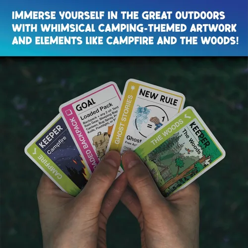Miniatura 6 de Looney Labs - Juego de cartas de camping Fluxx - Diversión de verano, aventura al aire libre, perfecto para viajes de campamento familiares y noches
