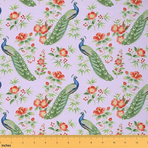 Miniatura 11 de Rustic Flowers Indoor Outdoor Fabric,Retro Floral Soft Flannel Polyester No Stretch Farmhouse Style Crafts & Sewing Supplies DIY Fabrics,1 Yard