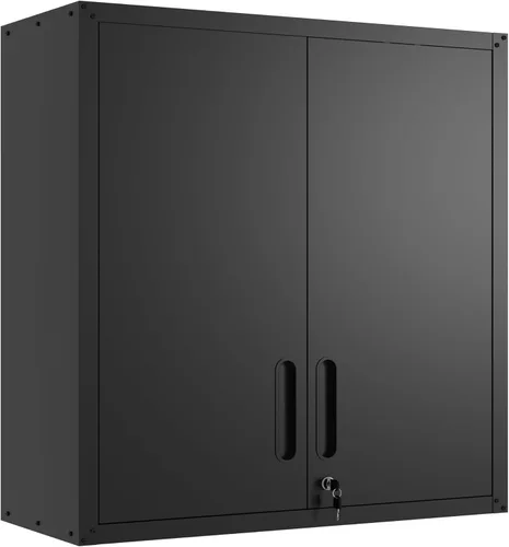 Miniatura 19 de Armario de almacenamiento de metal para garaje con ruedas, gabinete rodante con cerradura para herramientas con cajón y estantes, gabinete móvil