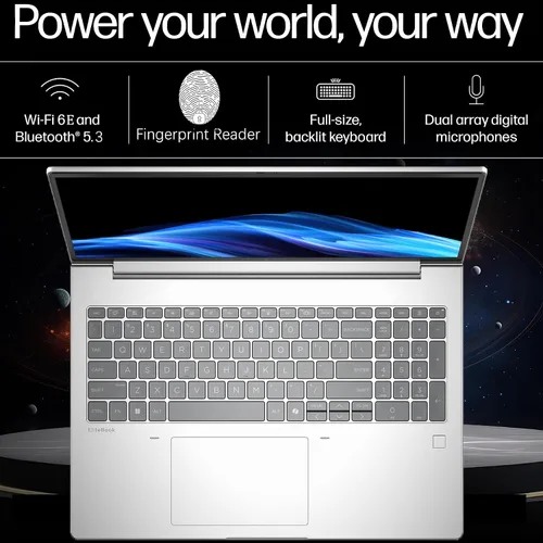 Miniatura 5 de HP Laptop EliteBook 2026 de 16 pulgadas, AMD Ryzen 5 200 Copilot AI PC, 16 GB DDR5 RAM, 512 GB PCIe SSD, FHD+, seguridad empresarial, carga rápida