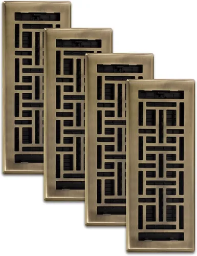 Miniatura 11 de Decor Grates Registro de suelo oriental AJH412-RB, 4 x 12 pulgadas, acabado de bronce frotado bronce (Rubbed Bronze Finish)