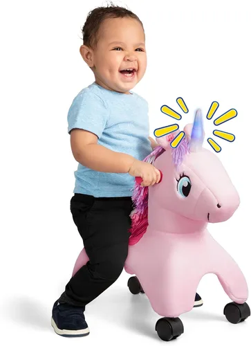 Miniatura 9 de Radio Flyer Juguetes de Animales de Peluche para Niños Pequeños – Suave Juguetes de Paseo y Empuje en Interiores para Niños de 1 a 3 Años Rosa
