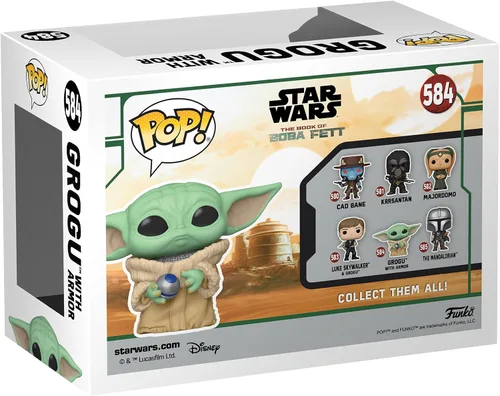 Miniatura 4 de Funko Pop Star Wars: El libro de Boba Fett - Grogu (El niño, Baby Yoda) con armadura - Figura de vinilo coleccionable - Idea de regalo - Producto