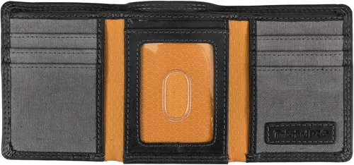 Miniatura 4 de Timberland PRO Cartera triple RFID de cuero para hombre con ventana de identificación
