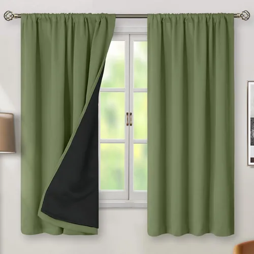 Miniatura 124 de BGment - Cortinas opacas para sala de estar de 63 pulgadas de largo, juego de 2 paneles, cortinas para oscurecer toda la habitación, cortinas