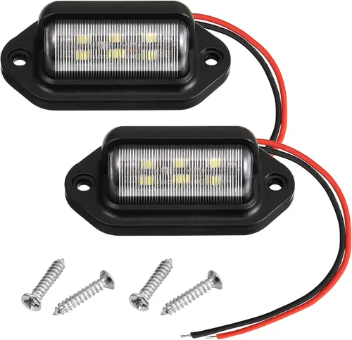 Miniatura 7 de Mudder Paquete de 8 luces LED de matrícula de 12 V, 6 LED, impermeables, luces traseras para camión, SUV, remolque, RV, camiones y barcos