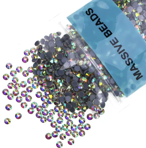 Miniatura 2 de 4500 Piezas de Diamantes de Imitación de Cristal HotFix, Redondos, AB de Cristal, SS6 de 2MM