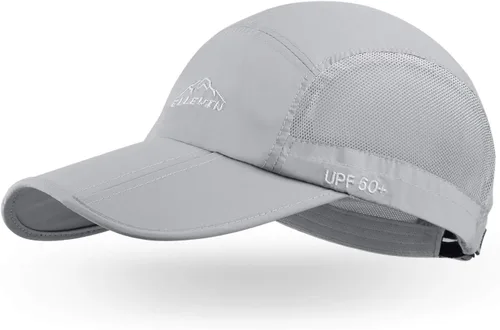 Miniatura 19 de ELLEWIN Gorra de béisbol unisex UPF 50 sin estructura, con pico grande y plegable