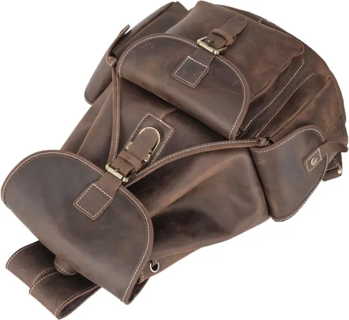 Miniatura 9 de Polare - Mochila vintage de cuero de grano completo para hombre y mujer
