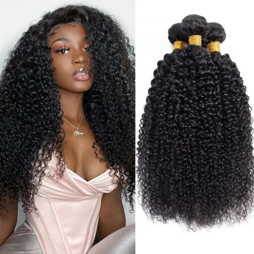 Extensiones de cabello humano virgen rizado rizado de cabeza completa, color negro natural, se puede teñir, 3 paquetes en total de 10.58 oz, 8, 10,