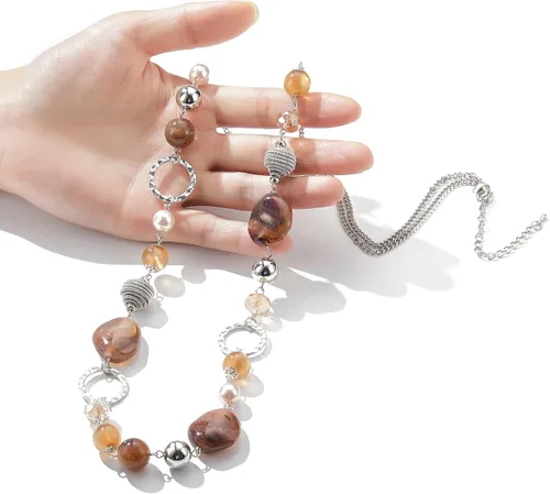 Miniatura 4 de Pearl & Club - Collar largo con cuentas para mujer
