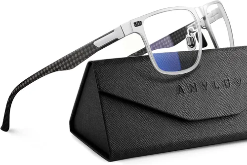 Miniatura 15 de ANYLUV Blue Light Glasses Men, Carbon Fiber Working Blue Light Blocking Glasses Relieve Eyestrain for Men Women