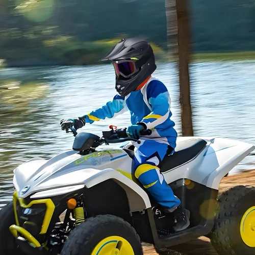 Miniatura 4 de cascos para niños y jóvenes de bicicleta todoterreno, motocross, ATV, BMX, MX, bicicleta todoterreno, casco de motocicleta J-01 con gafas y guantes