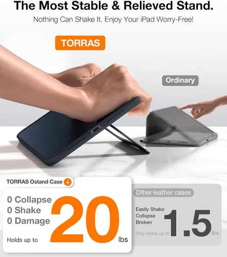 Miniatura 5 de TORRAS Funda para iPad Mini 7 A17 Pro, Funda para iPad Mini 6 con Soporte para Lápiz, Soporte Ultra Estable, Múltiples Ángulos de Visualización