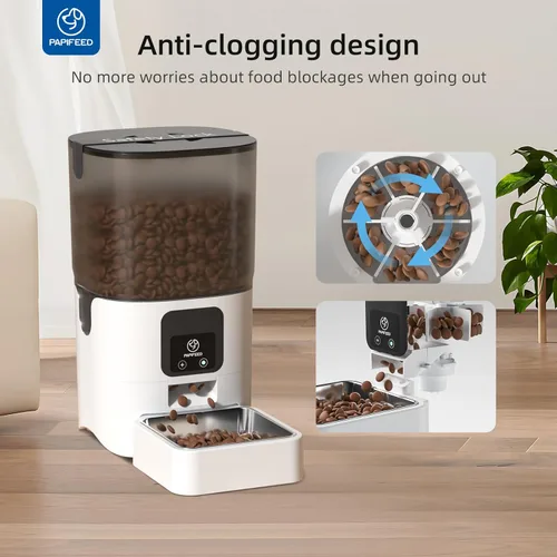 Miniatura 8 de PAPIFEED Comederos Automáticos Inteligentes para Gatos Comedero para Mascotas: Comedero WiFi para Mascotas con Control de APP para Alimentación