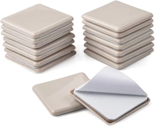 Miniatura 12 de Ezprotekt Paquete de 8 deslizadores de muebles grandes para alfombras, 9 1/2 x 5 3/4 pulgadas, almohadillas móviles ovaladas reutilizables para Beige