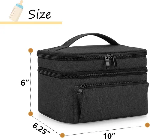 Miniatura 5 de BAFASO Bolsa para extractor de leche (compatible con bomba Medela en estilo) con una almohadilla impermeable para piezas de bomba de carga, funda
