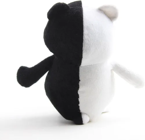 Miniatura 4 de Muñeca rellena suave de peluche de oso blanco y negro de 10 pulgadas
