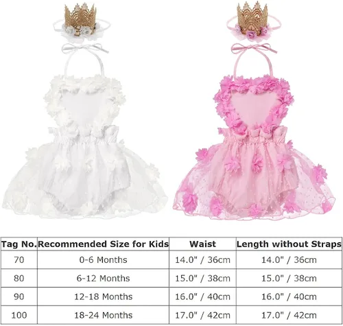 Miniatura 7 de Disfraz de tul de encaje para bebé, vestido de tutú de princesa, sin espalda, ropa de sesión de fotos + diadema