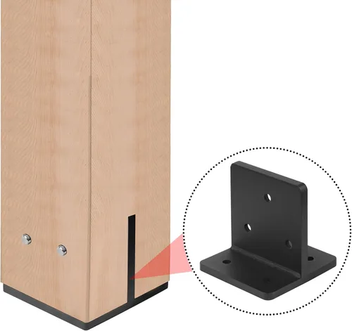 Miniatura 3 de 2 bases de poste ocultas de 6 x 6, soporte de placa de cuchillo resistente, soportes de anclaje de poste de calibre 3