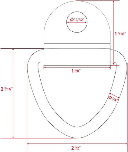 Miniatura 5 de Anclajes de amarre de carga, 10 piezas de anillo en V de acero de 2 pulgadas de diámetro, anclaje para remolque para carga en camiones, camionetas