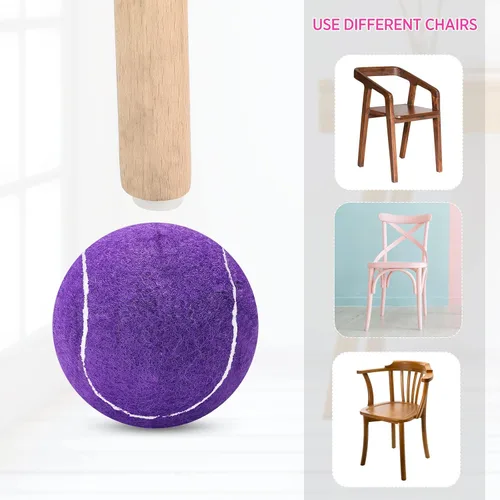 Miniatura 3 de Macarrie 16 pelotas de tenis precortadas para sillas, sillas de pelota de tenis, cubiertas de pies para patas de muebles para aula, protección