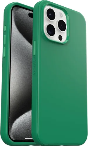Miniatura 14 de OtterBox Funda transparente para iPhone 15 Pro MAX (solamente) de la serie Symmetry (transparente), se ajusta a MagSafe, ultra suave, bordes