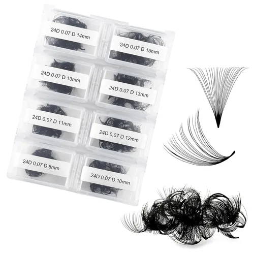 Miniatura 151 de Extensiones de Pestañas Rizo D 0.59-0.79 pulgadas Bandeja Mixta Seda Extensiones de Pestañas Clásicas Suministros Extensiones de Pestañas