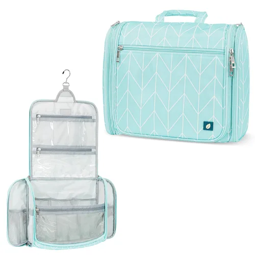 Miniatura 10 de PAVILIA Neceser colgante grande, bolsa de viaje para mujeres y hombres, organizador de cosméticos, bolsa de maquillaje resistente al agua