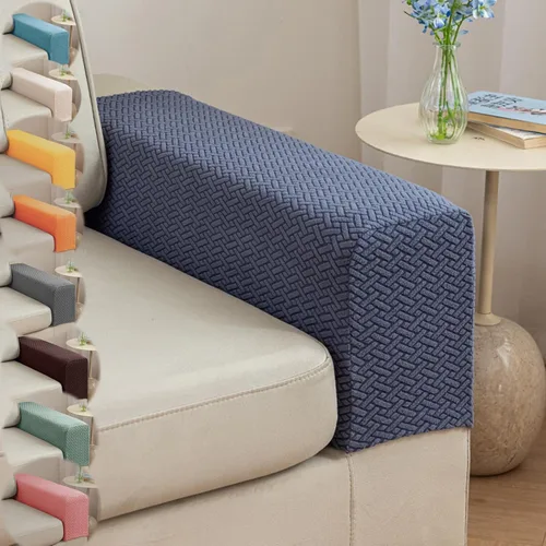 Miniatura 19 de Fundas para Brazos de Sofá y Fundas para Brazos de Sillón Juego de 2 - Protectores Elásticos para Reposabrazos de Sofá con Agarre Antideslizante