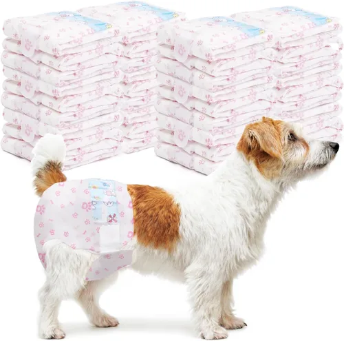 Miniatura 10 de Pañales desechables para perras, 90 unidades, pañales para perras (16-22 pulgadas de cintura) súper absorbentes, extra grandes, para orinar