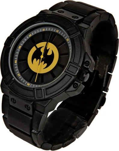 Miniatura 2 de Accutime DC Comics Batman Classic Symbol Watch Face con correa de metal negro, Negro -, Classic