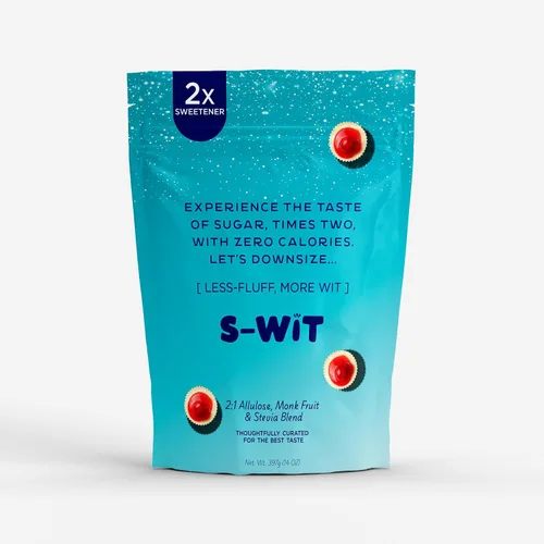 S-WIT Mezcla edulcorante de alulosa con fruta de monje y stevia, 2 veces sustituto de azúcar, cero calorías, apto para dieta keto y diabética,