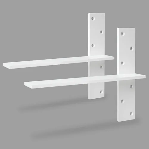 Miniatura 23 de Soporte de encimera colgante gratuito de 8 pulgadas de largo x 2.5 pulgadas de ancho, paquete de 2 soportes de estante de pared flotante oculto