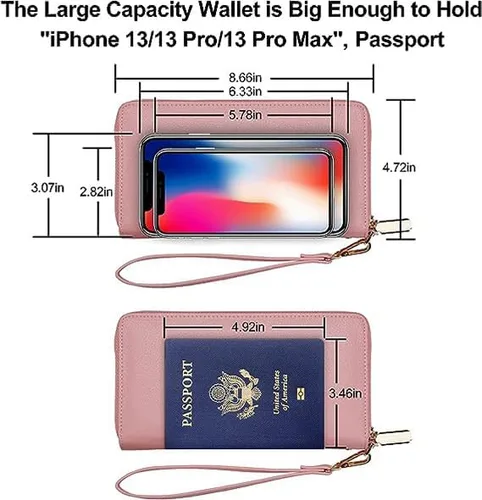 Miniatura 3 de Chelmon - Monedero para mujer de cuero genuino con bloqueo de señal RFID, para tarjetas de crédito