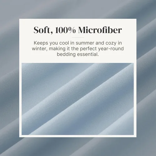 Miniatura 5 de Modern Threads Sábanas Sólidas de Microfibra Suave - Sábanas de Cama de Microfibra Lujosas - Incluye Sábana Plana, Sábana Ajustable con Bolsillos 11