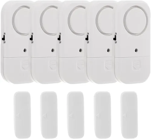 Alarma de ventana y puerta para seguridad de los niños, paquete de 5 unidades de seguridad personal para piscina, alerta antirrobo, pacientes con