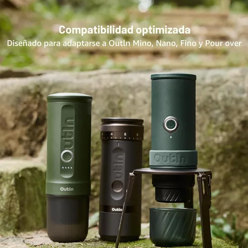 Miniatura 5 de OutIn Soporte de café plegable ultraportátil con mosquetón, soporte portátil estable para máquina de espresso, diseño unibody de aluminio, mosquetón