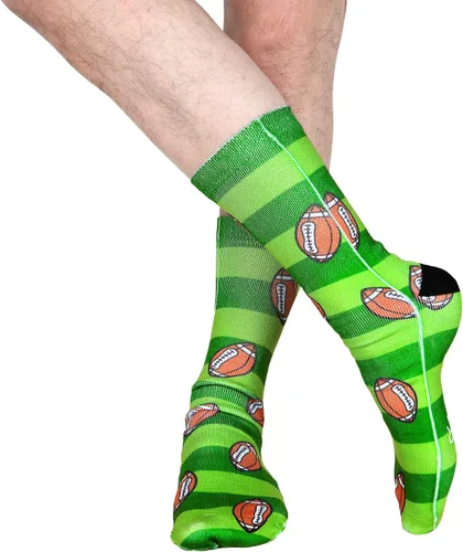 Miniatura 5 de Calcetines divertidos y locos para hombre, coloridos y geniales estampados en 3D, gráficos de alimentos de animales, calcetines atléticos, regalo