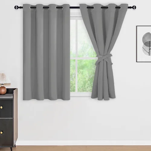 Miniatura 156 de DWCN Cortinas 100% opacas de 84 pulgadas de largo para dormitorio con forro negro, paneles de cortina de ventana de doble capa con aislamiento Azul